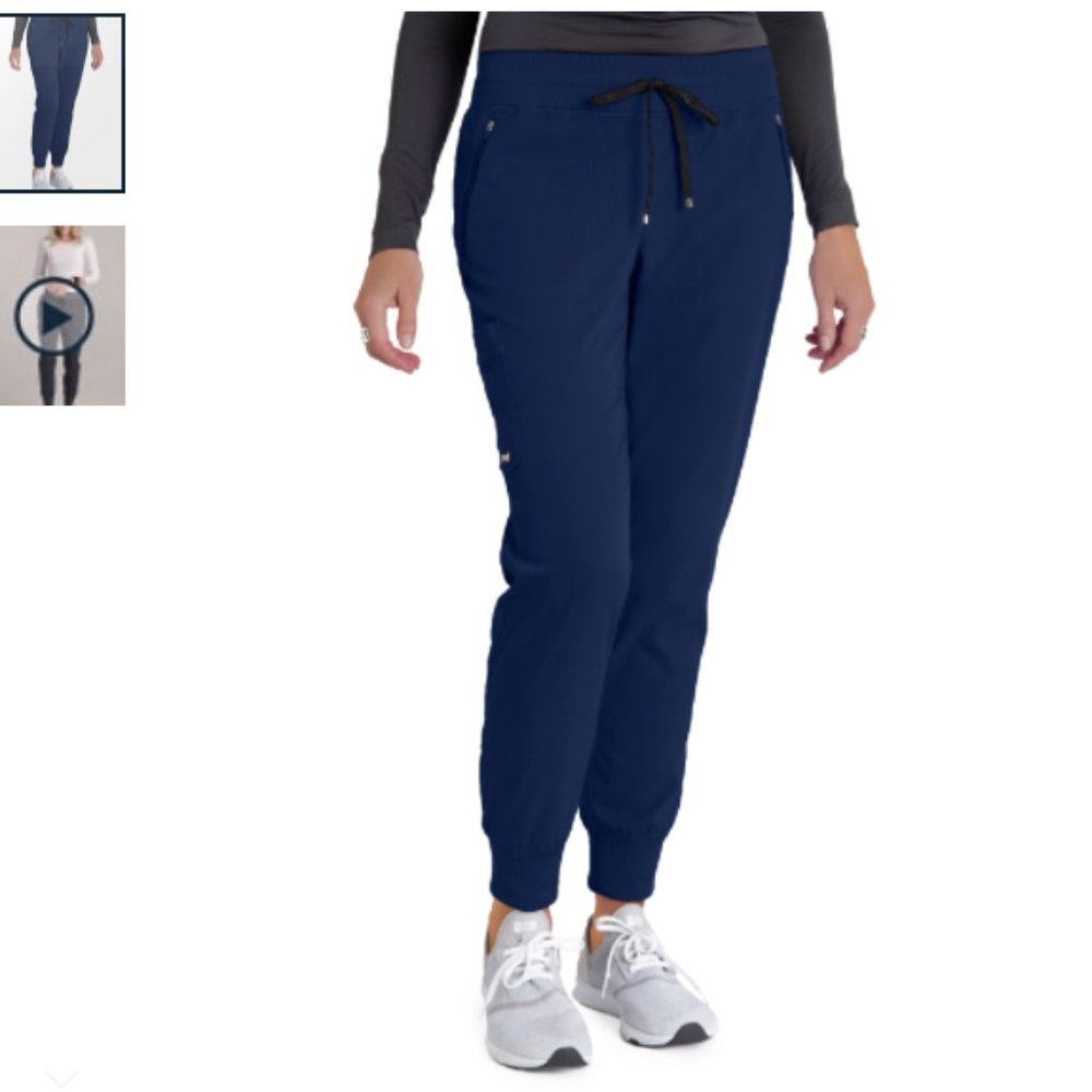 Grey's Anatomy Spandex Stretch Drawstring Cargo Jogger Scrub Pants and top